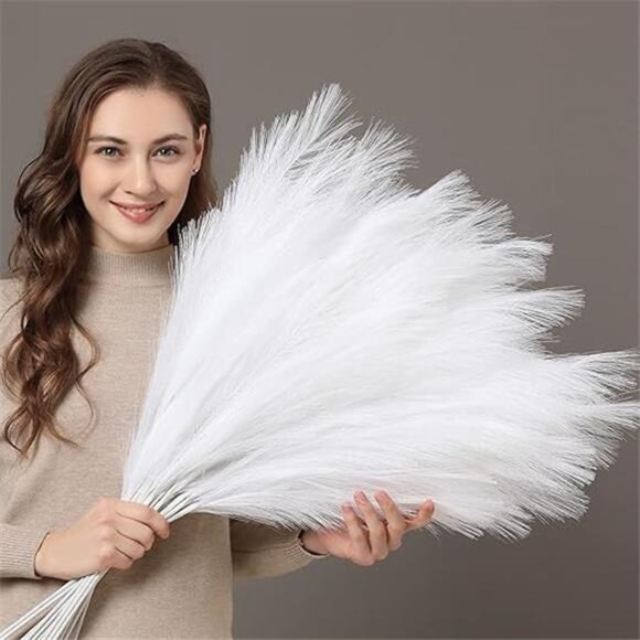 Faux Pampas Grass, 9PCS Pompas, Large Pampas Grass, 38'' Tall Pampas Grass - Picture 7 of 7